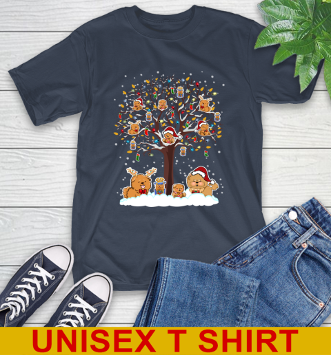 Chow Chow dog pet lover light christmas tree shirt 3