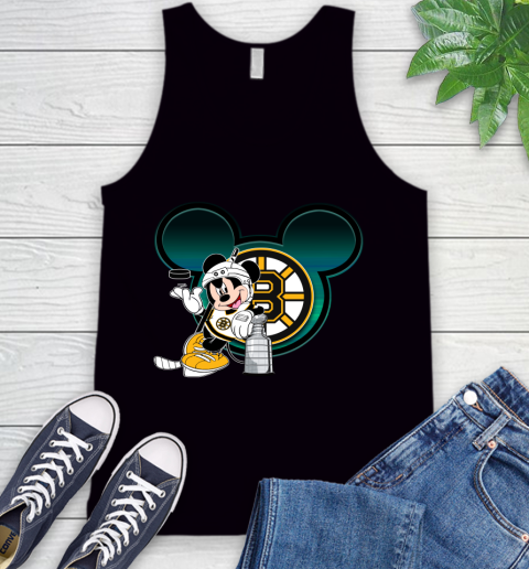 NHL Boston Bruins Stanley Cup Mickey Mouse Disney Hockey T Shirt Tank Top 2