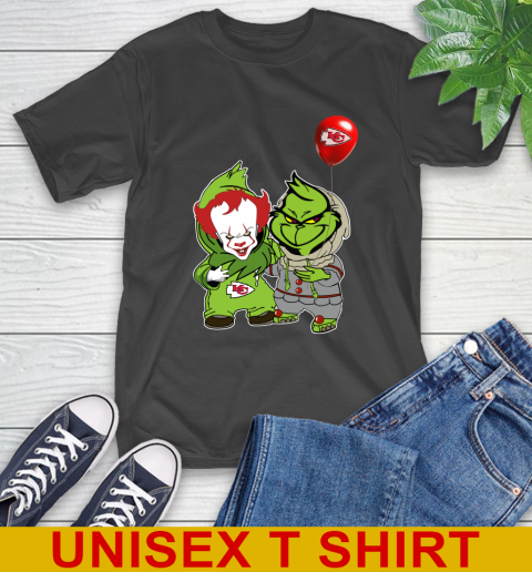 Kansas City Chiefs Baby Pennywise Grinch Christmas NFL Football T-Shirt 2