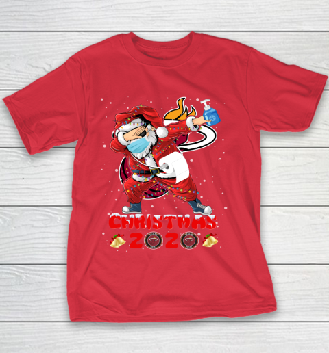Miami Heat Funny Santa Claus Dabbing Christmas 2020 NBA Youth T-Shirt 7