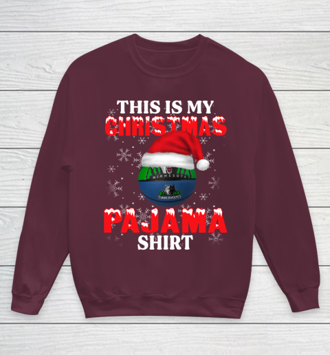 Minnesota Timberwolves This Is My Christmas Pajama Shirt NBA Youth Sweatshirt 4