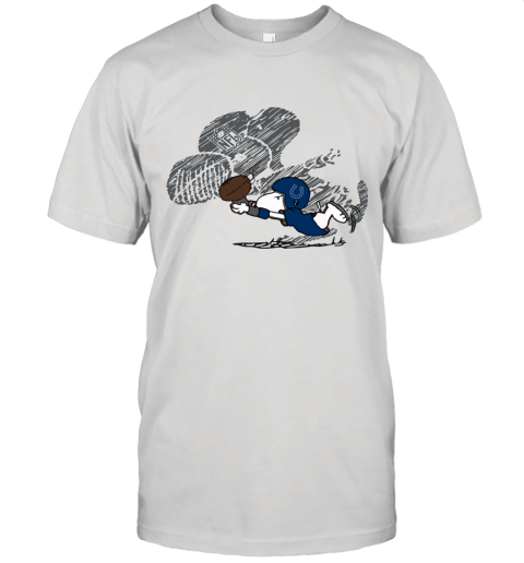 Indianapolis Colts Snoopy Plays The Football Game Unisex Jersey Tee