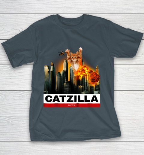 CATZILLA  Funny Kitty Tshirt for Cat lovers to Halloween Youth T-Shirt 5