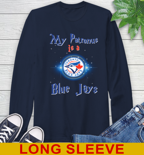MLB Baseball Harry Potter My Patronus Is A Toronto Blue Jays Long Sleeve T-Shirt 3