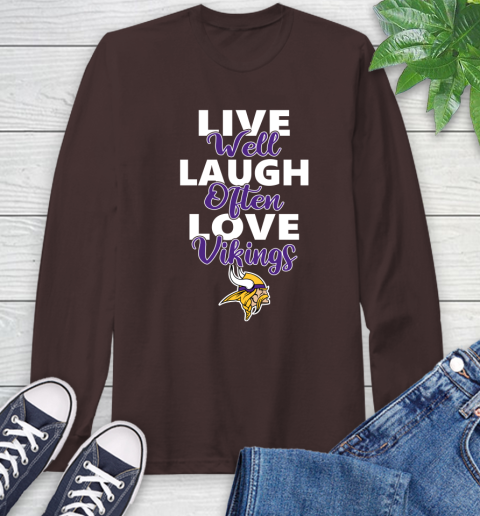 NFL Football Minnesota Vikings Live Well Laugh Often Love Shirt Long Sleeve T-Shirt 8