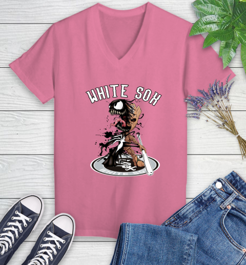 Pink white sox shirt store