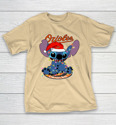 Baltimore Orioles MLB noel stitch Baseball Christmas T-Shirt 5