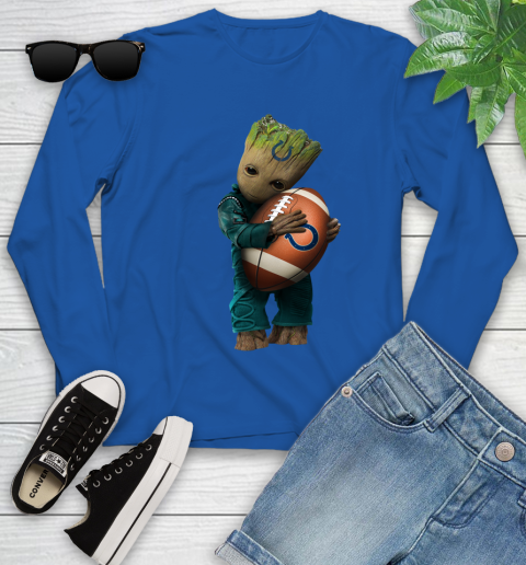 NFL Groot Guardians Of The Galaxy Football Sports Indianapolis Colts Youth Long Sleeve 9