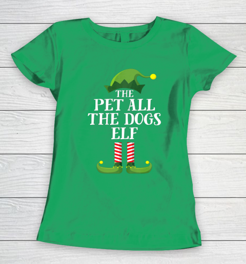 Pet All The Dogs Elf Matching Family Group Christmas Pajama Women's T-Shirt 5