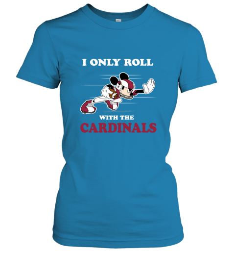 NFL Mickey Mouse I Only Roll With Arizona Cardinals Youth T-Shirt 