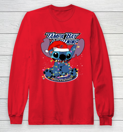 Tampa Bay Lightning NHL Hockey noel stitch Christmas Long Sleeve T-Shirt 7