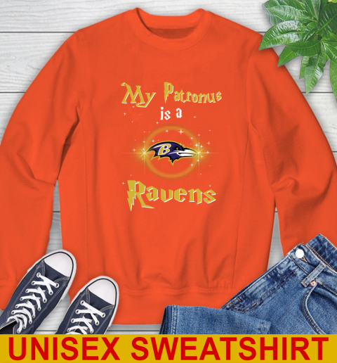 NFL Football Harry Potter My Patronus Is A Baltimore Ravens Sweatshirt 4 NFL Football Harry Potter My Patronus Is A Baltimore Ravens Sweatshirt - Image 4