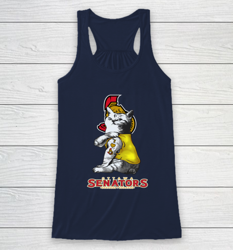 NHL My Cat Loves Ottawa Senators Hockey Racerback Tank 8