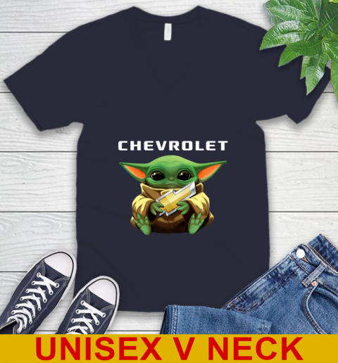 Star Wars Baby Yoda Hugs Chevrolet Car Shirt 48