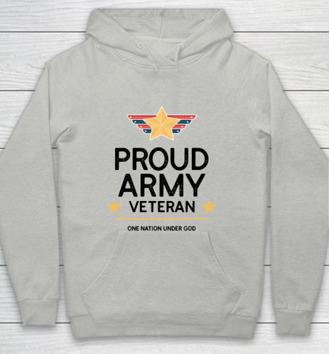 Veteran Shirt PROUD ARMY VETERAN One Nation under God Youth Hoodie