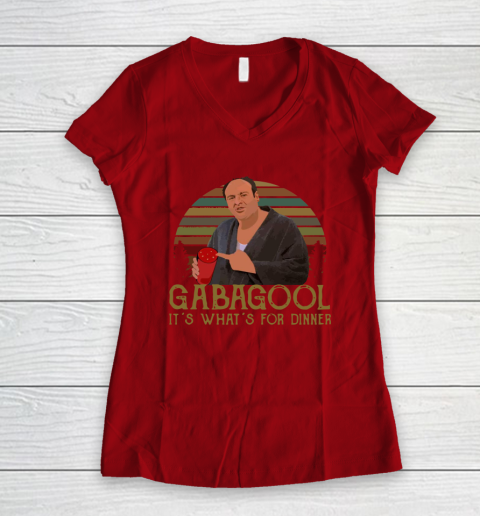 Gabagool  It's What's for Dinner Women's V-Neck T-Shirt 8