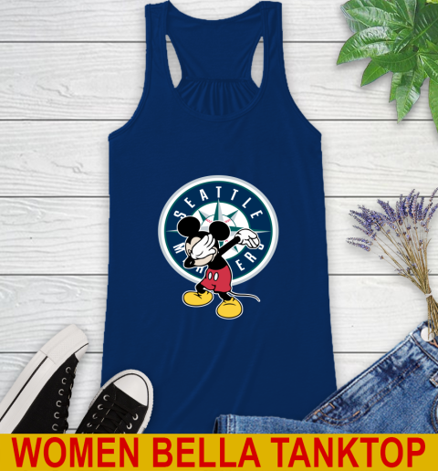 Seattle Mariners MLB Baseball Dabbing Mickey Disney Sports Racerback Tank 9