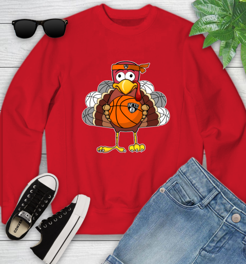 Brooklyn Nets Turkey thanksgiving day Youth Sweatshirt 9