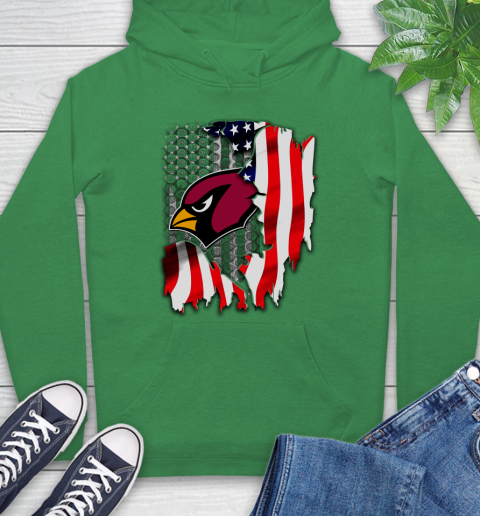 Arizona Cardinals NFL Football American Flag Hoodie 8