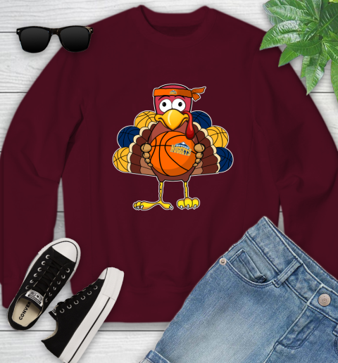 Denver Nuggets Turkey thanksgiving day Youth Sweatshirt 5
