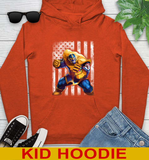 MLB Baseball Texas Rangers Thanos Marvel American Flag Shirt Youth Hoodie - Image 5