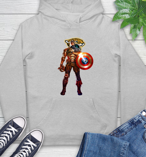 NFL Captain America Marvel Avengers Endgame Football Sports Jacksonville Jaguars Hoodie 6