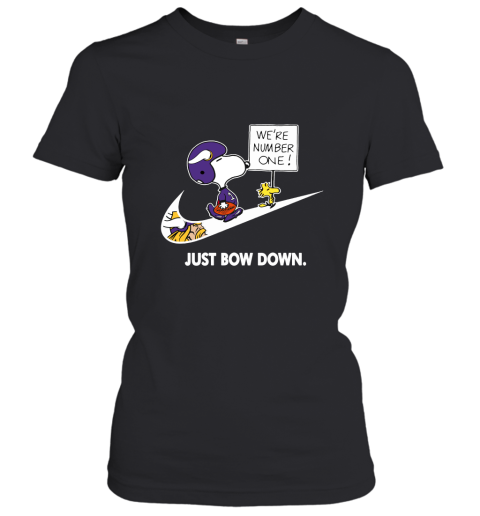Minnesota Vikings Are Number One – Just Bow Down Snoopy Women's T-Shirt