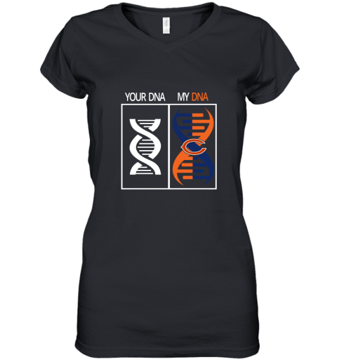 My DNA Is The Chicago Bears Football NFL Women's V-Neck T-Shirt