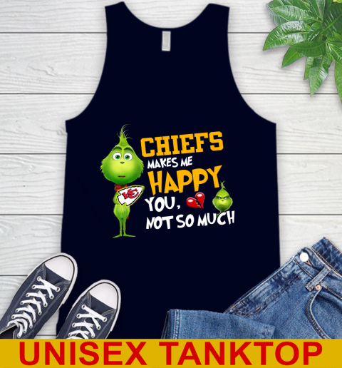 NFL Kansas City Chiefs Makes Me Happy You Not So Much Grinch Football Sports Tank Top 2