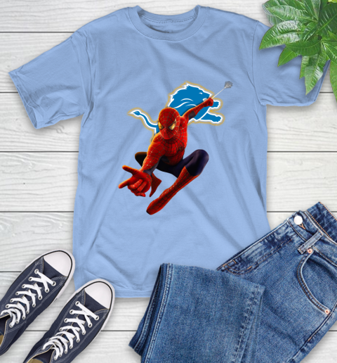 NFL Spider Man Avengers Endgame Football Detroit Lions T-Shirt 12 NFL Spider Man Avengers Endgame Football Detroit Lions T-Shirt - Image 12
