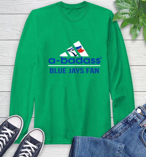 MLB A Badass Toronto Blue Jays Fan Adidas Baseball Sports Long Sleeve T-Shirt 8