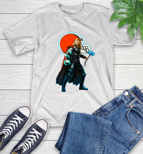 NFL Thor Avengers Endgame Football Cleveland Browns T-Shirt