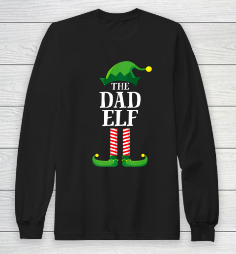 Dad Elf Matching Family Group Christmas Party Pajama Long Sleeve T-Shirt