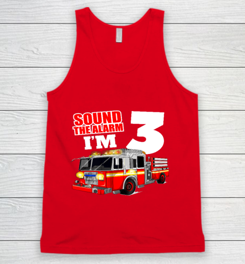 Kids Fire Truck 3rd Birthday T Shirt Boy Firefighter 3 Years Old Tank Top 5