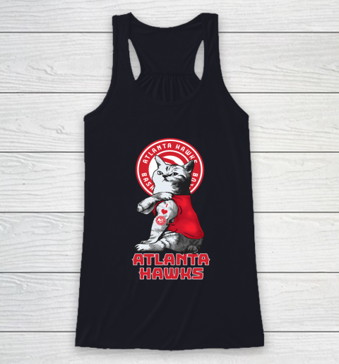NBA Basketball My Cat Loves Atlanta Hawks Racerback Tank 7