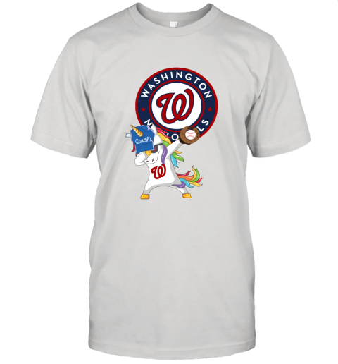 Hip Hop Dabbing Unicorn Flippin Love Washington Nationals Unisex Jersey Tee