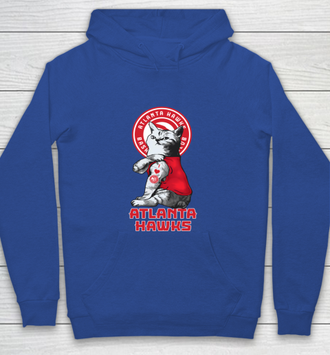 NBA Basketball My Cat Loves Atlanta Hawks Youth Hoodie 6