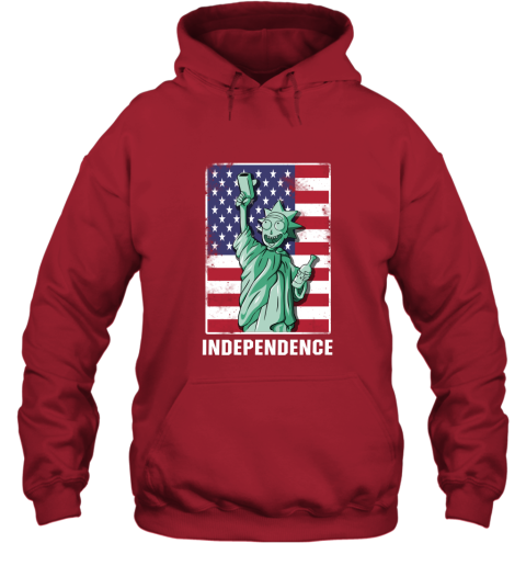 nmun rick and morty statue of liberty independence day 4th of july shirts hoodie 23 front red
