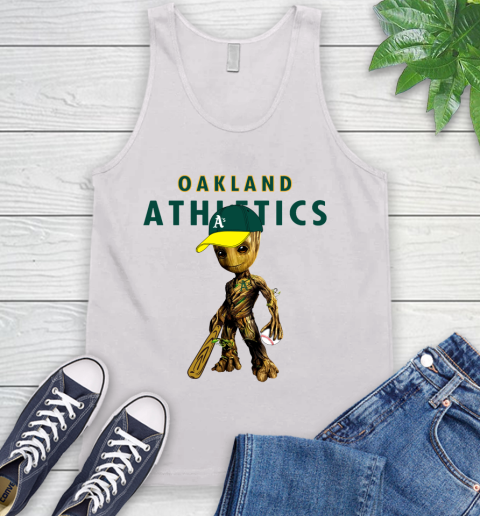 MLB Oakland Athletics Groot Guardians Of The Galaxy Baseball Tank Top