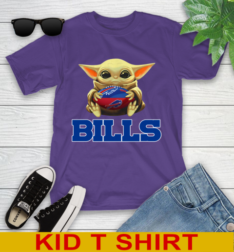 NFL Football Buffalo Bills Baby Yoda Star Wars Shirt Youth T-Shirt 4