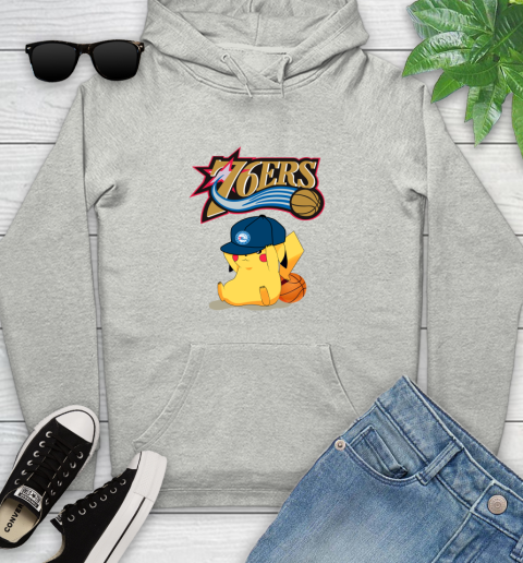 NBA Pikachu Basketball Sports Philadelphia 76ers Youth Hoodie