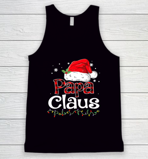 Papa Claus Santa Funny Christmas Pajama Matching Family Tank Top