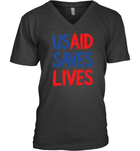 USAID Saves Lives V-Neck T-Shirt