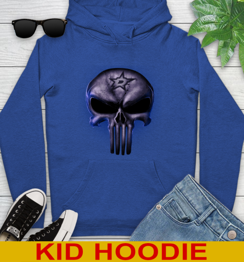 Dallas Stars NHL Hockey Punisher Skull Sports Youth Hoodie 10