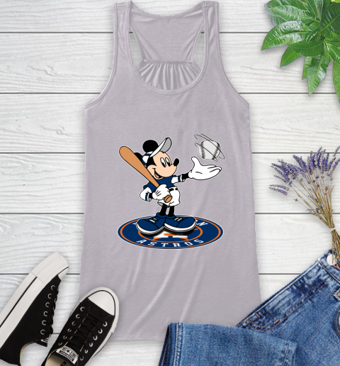 MLB Baseball Houston Astros Cheerful Mickey Disney Shirt Racerback Tank 5