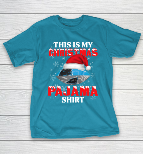 Carolina Panthers This Is My Christmas Pajama Shirt NFL T-Shirt 7