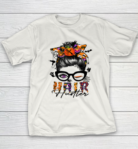 Hair Hustler Messy Bun Halloween Costume Youth T-Shirt