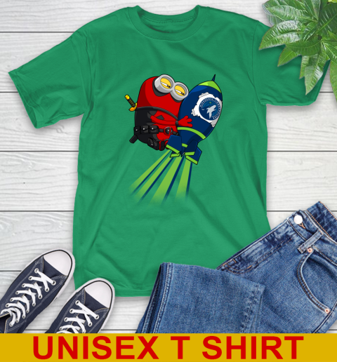 NBA Basketball Minnesota Timberwolves Deadpool Minion Marvel Shirt T-Shirt 7