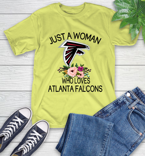 NFL Just A Woman Who Loves Atlanta Falcons Football Sports T-Shirt 8