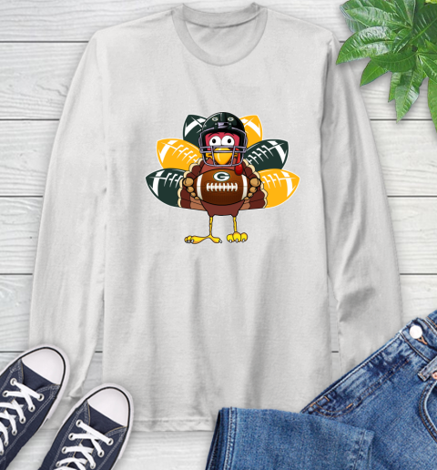 Green Bay Packers Turkey Thanksgiving Day Long Sleeve T-Shirt